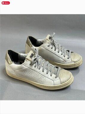 ✨ P448 John Metallic Sneakers – Women’s Size 38✨ (B-1544)